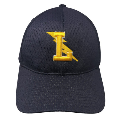 L Lightning Logo Fitted Hat Blue Medium Embroidered Solid Richardson