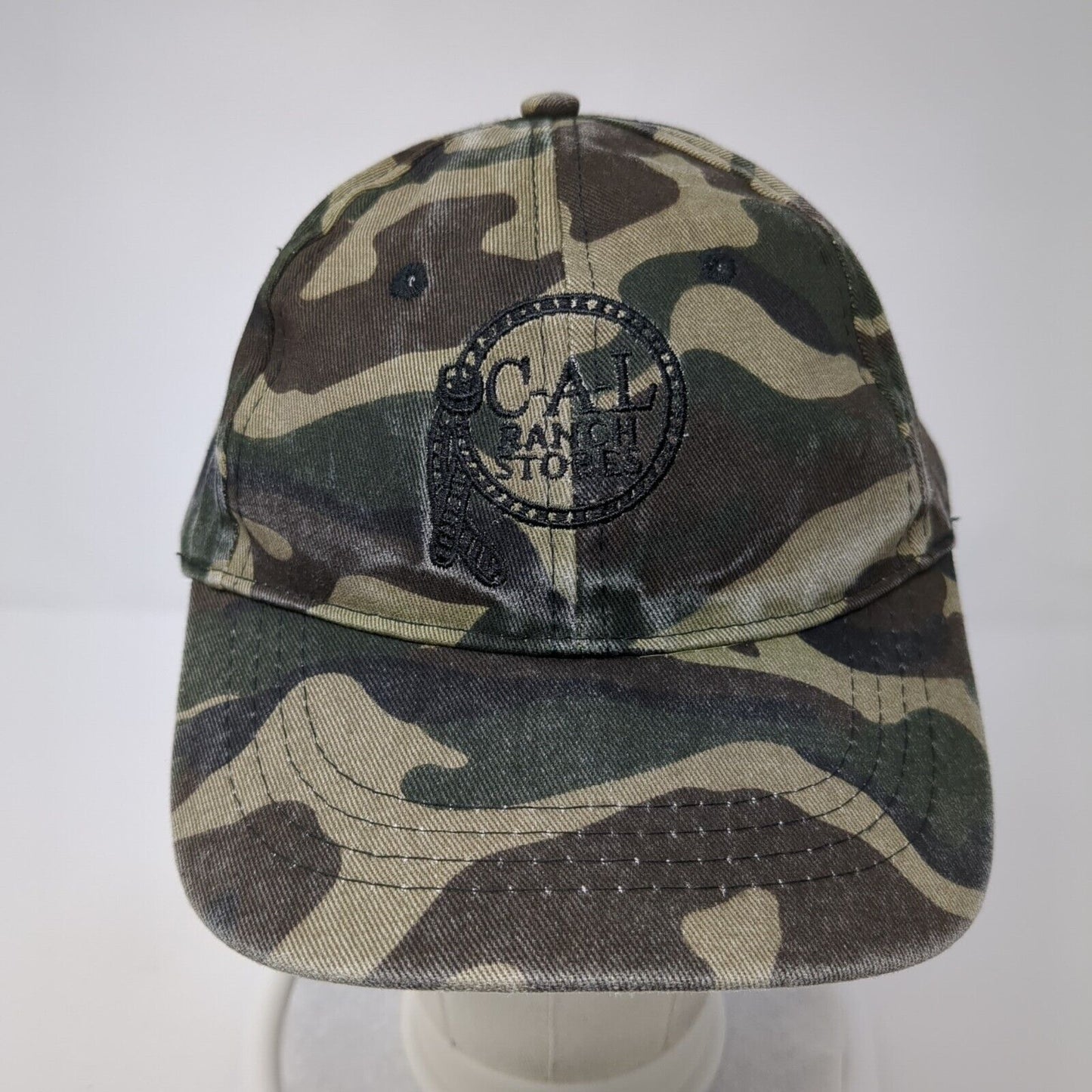 CAL Ranch Stores Strapback Hat Camo One Size Adjustable Embroidered