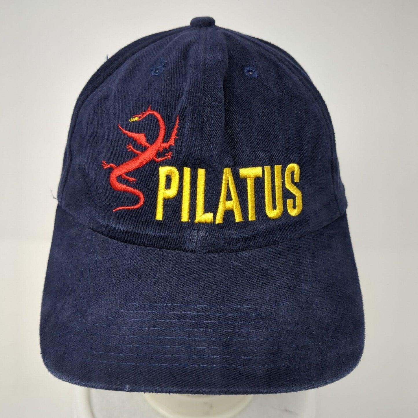 Pilatus Strapback Hat Blue One Size Adjustable Embroidered Vented Holes 6 Panel