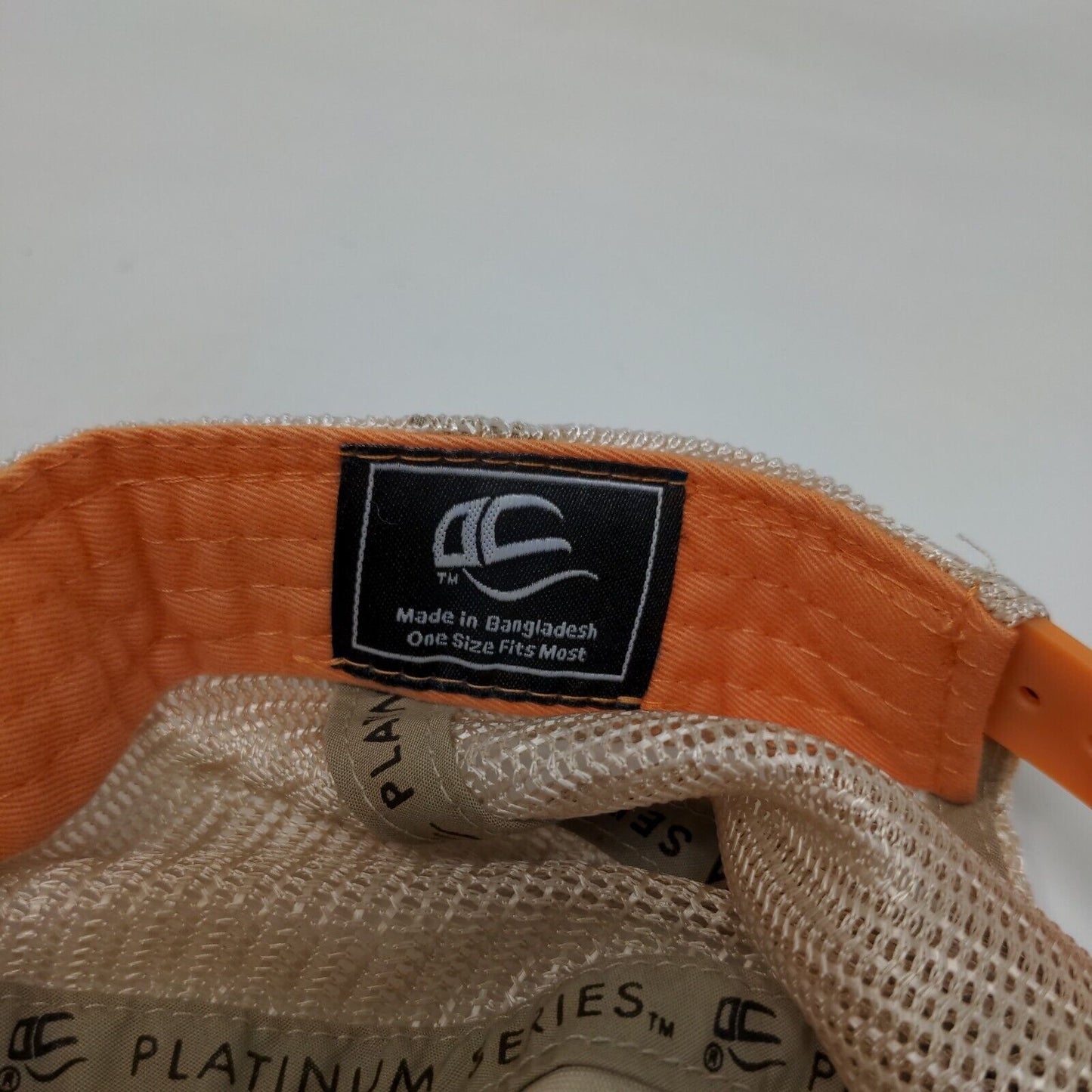 Helena Trycera Snap Back Trucker Hat Orange OSFM Adjustable Mesh Back OC