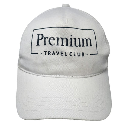 Premium Travel Club 5 Panel White One Size Graphic Strapback Vacation Theme Hat