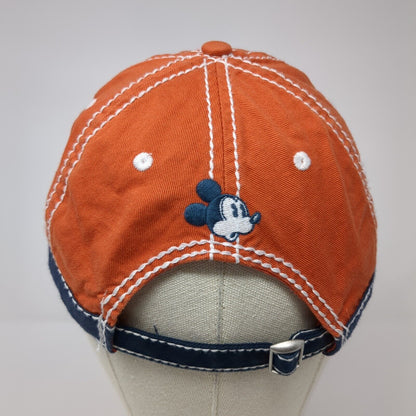 Mickey Mouse Slideback Hat Orange One Size Adjustable Embroidered