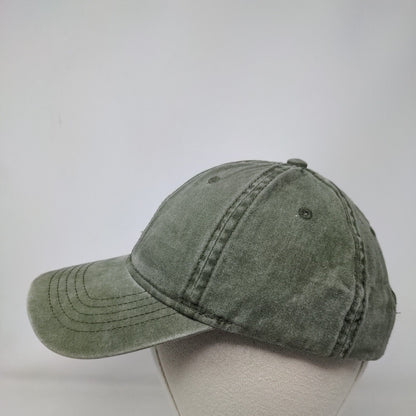Unbranded Slideback Hat Solid Green OSFM Adjustable 6 Panel Blank