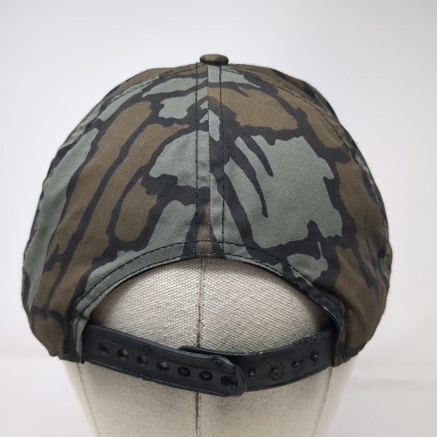 Duck Bay Snapback Brown Bark Camo Hunting Fishing Outdoor Adjustable Hat Vintage