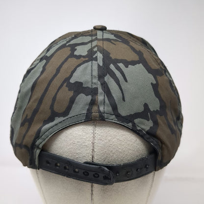 Duck Bay Snapback Brown Bark Camo Hunting Fishing Outdoor Adjustable Hat Vintage