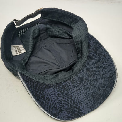 Hind Baseball Cap Gray One Size Mesh Back Reflective Snakeskin Pattern Run Hat