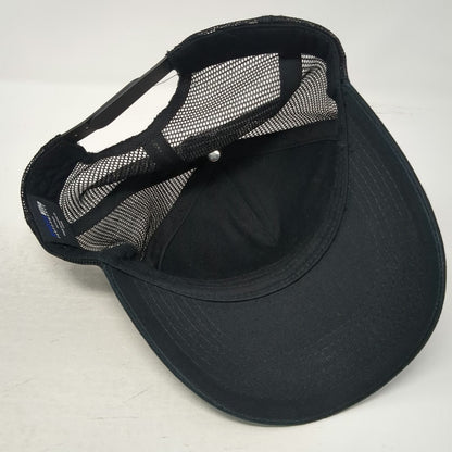 KNOSS Performance Trucker Hat Black One Size 3D Embroidery Mesh Back Snapback