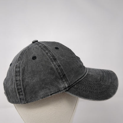 Unbranded Strapback Hat Gray One Size Adjustable Vented Holes 6 Panel Blank