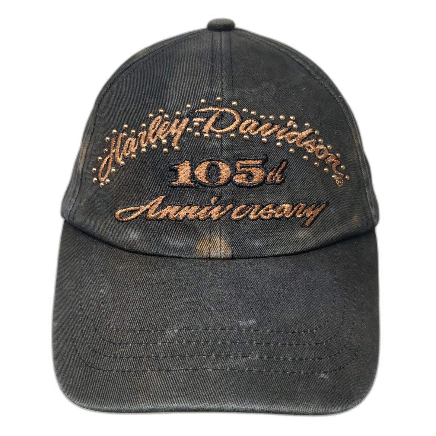 Harley-Davidson Baseball Cap Black One Size 105th Anniversary Studded Cotton hat
