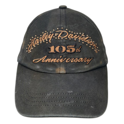 Harley-Davidson Baseball Cap Black One Size 105th Anniversary Studded Cotton hat
