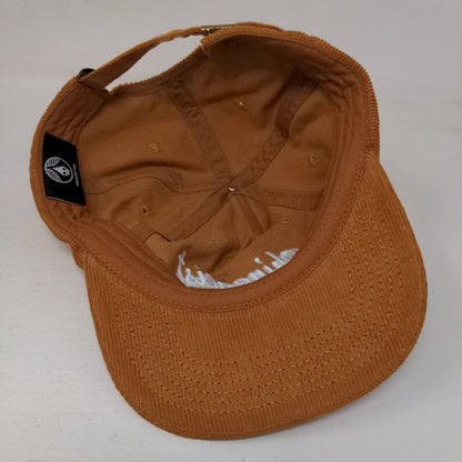 Rhinegeist Brewery Slideback Hat Brown One Size Corduroy Embroidered