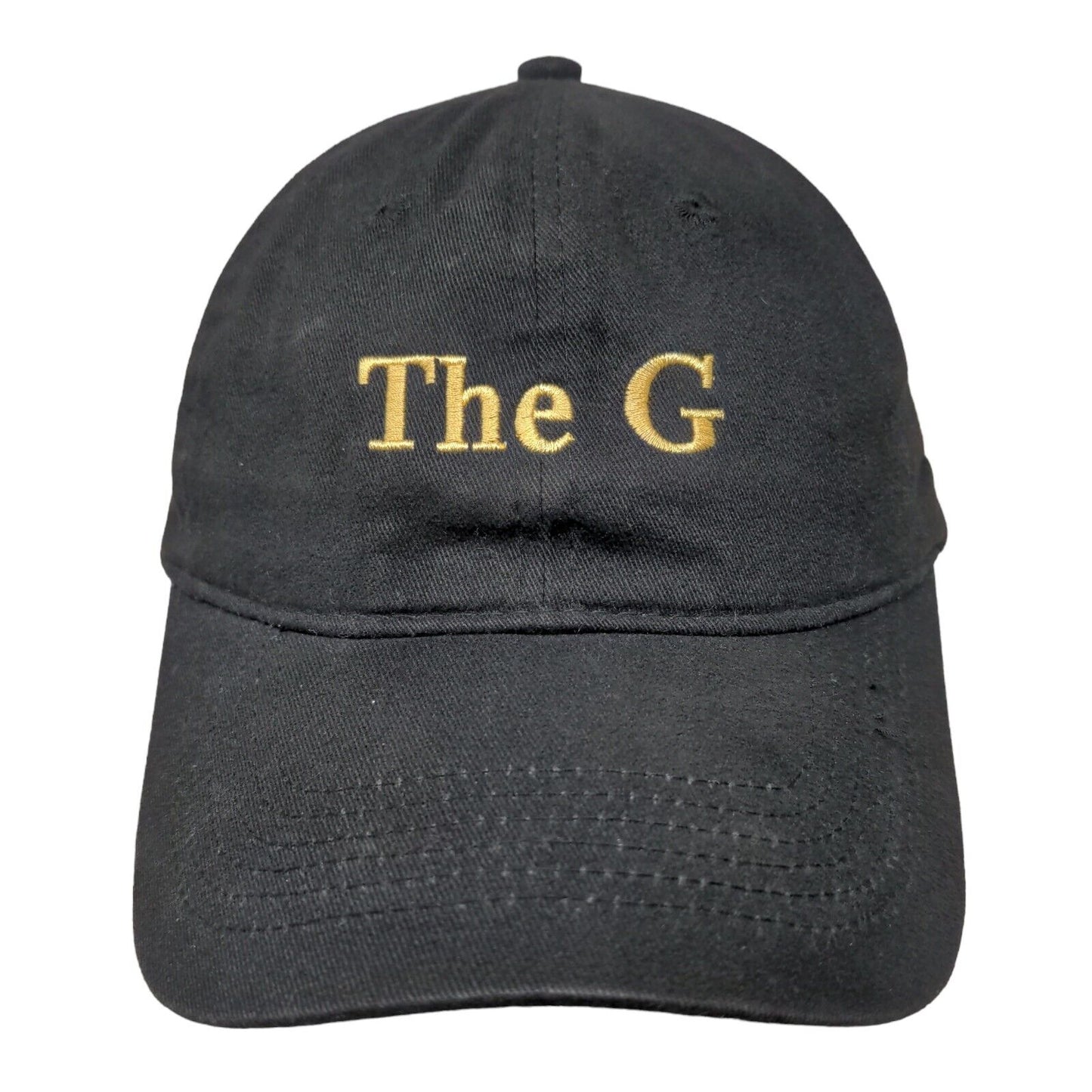 The G Slideback Hat Black One Size Adjustable Embroidered Port & Company Cotton