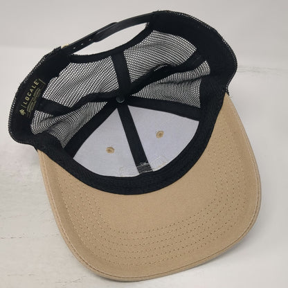 Locale Redfish Lake Lodge Trucker Hat Beige Black One Size Snapback Mesh Patch
