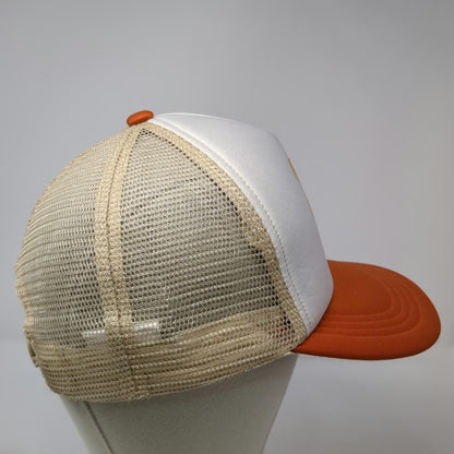 Bokeh Supply Sunny Days Ahead White Orange Trucker Hat One Size Mesh Snapback