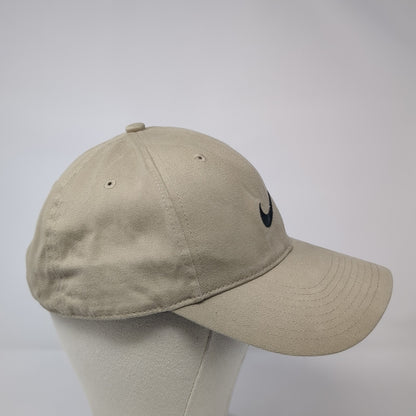 Nike Just Do It Strapback Baseball Cap Brown One Size Adjustable Embroidered