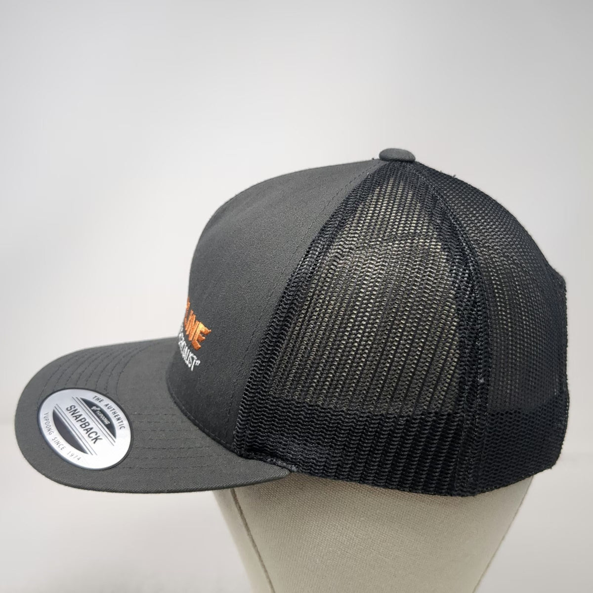 Yupoong Trucker Hat Gray One Size Snapback Topline Garage Door Specialist Logo