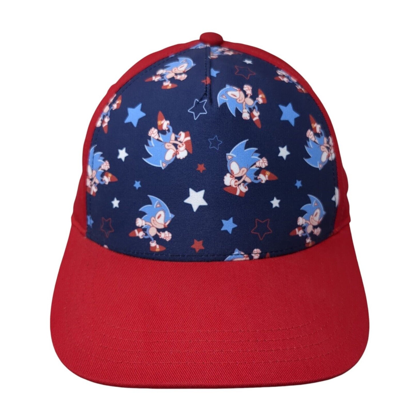 Sonic The Hedgehog Youth Snapback Hat Multicolor OS Adjustable Graphic Print