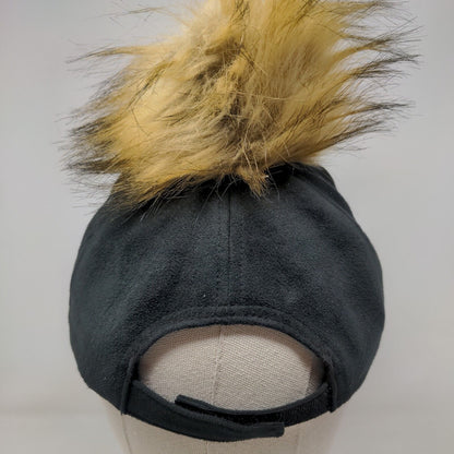 David & Young New York Strapback Hat Black OSFM Adjustable Faux Fur Blank