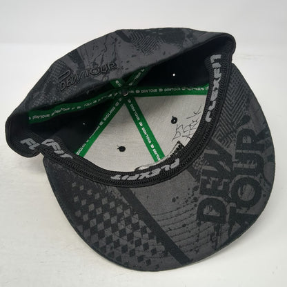 Flexfit Baseball Cap Gray M Dew Tour Allover Print Graphic Logo Fitted Hat Sport