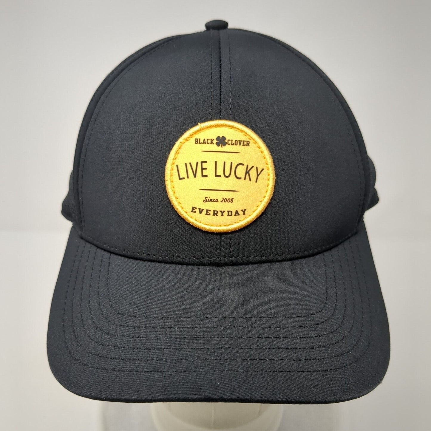 Black Clover Snapback Hat Black One Size Live Lucky Everyday Laser Cut