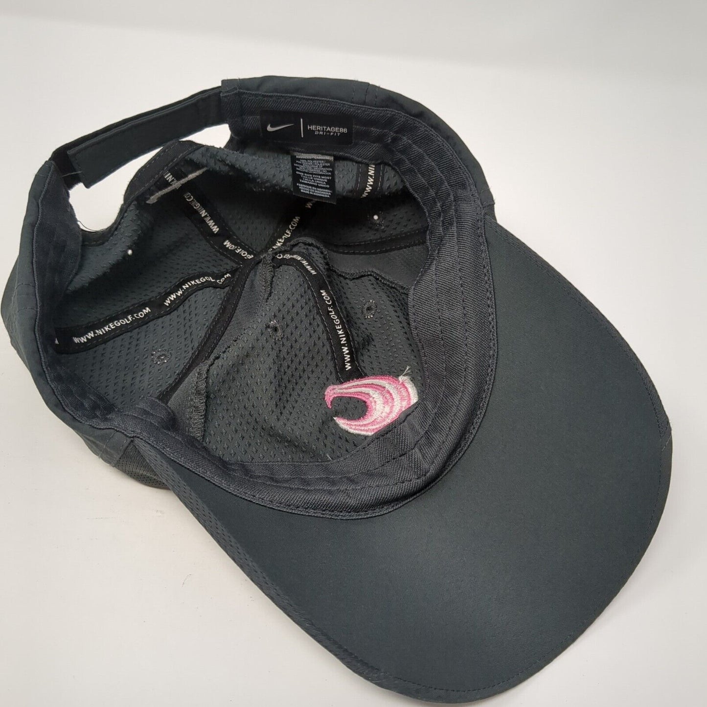 Channel Strapback Hat Gray One Size Adjustable Nike Heritage86 Dri-Fit