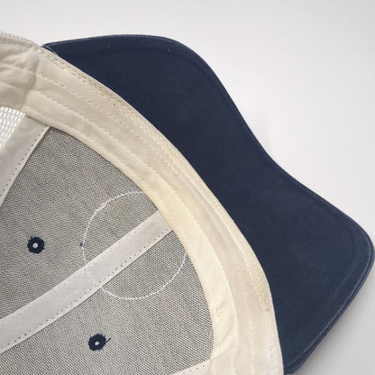 The North Face Snapback Trucker Hat Blue One Size Mesh Back Colorblock