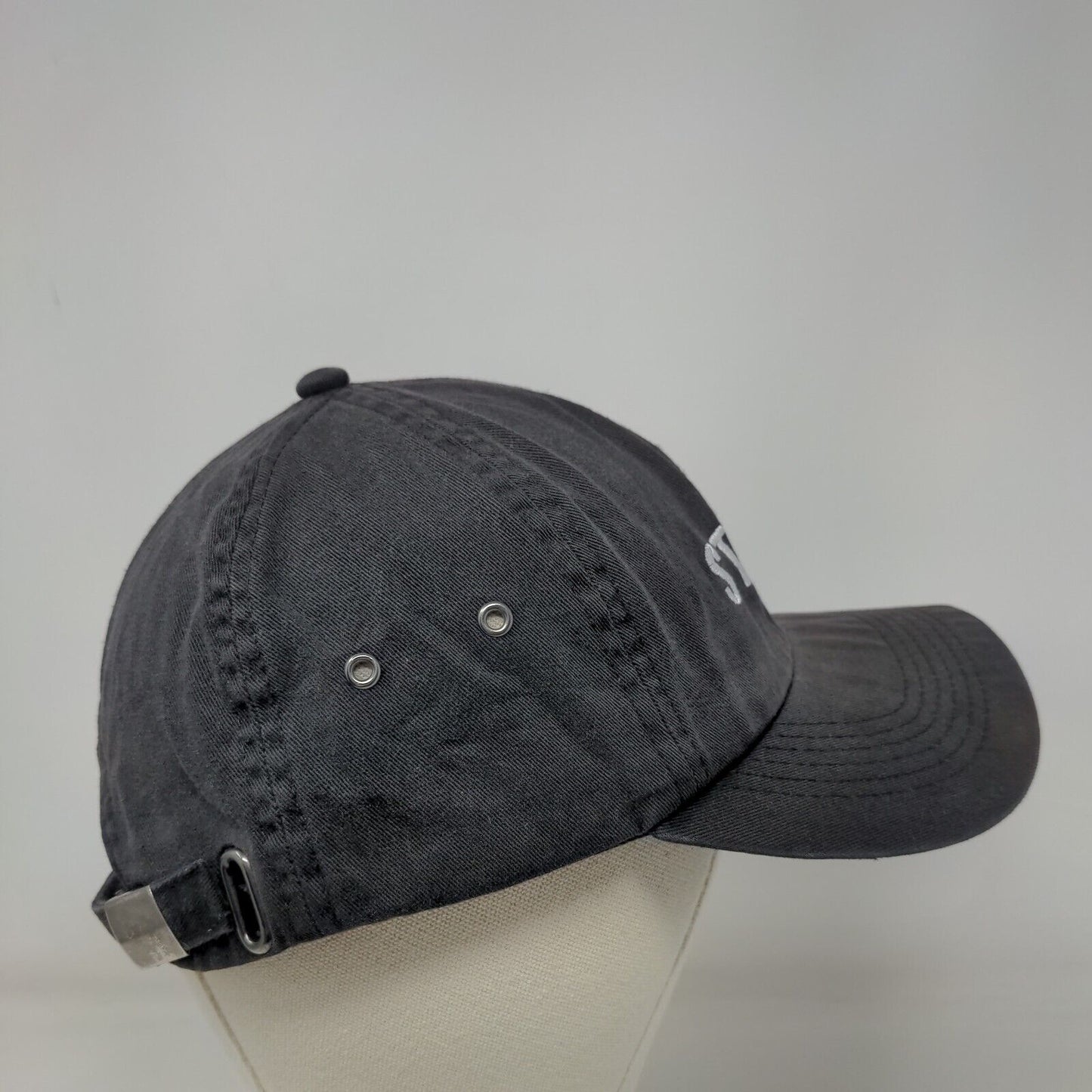STA FLA Slideback Hat Black One Size Solid Embroidered Big Accessories