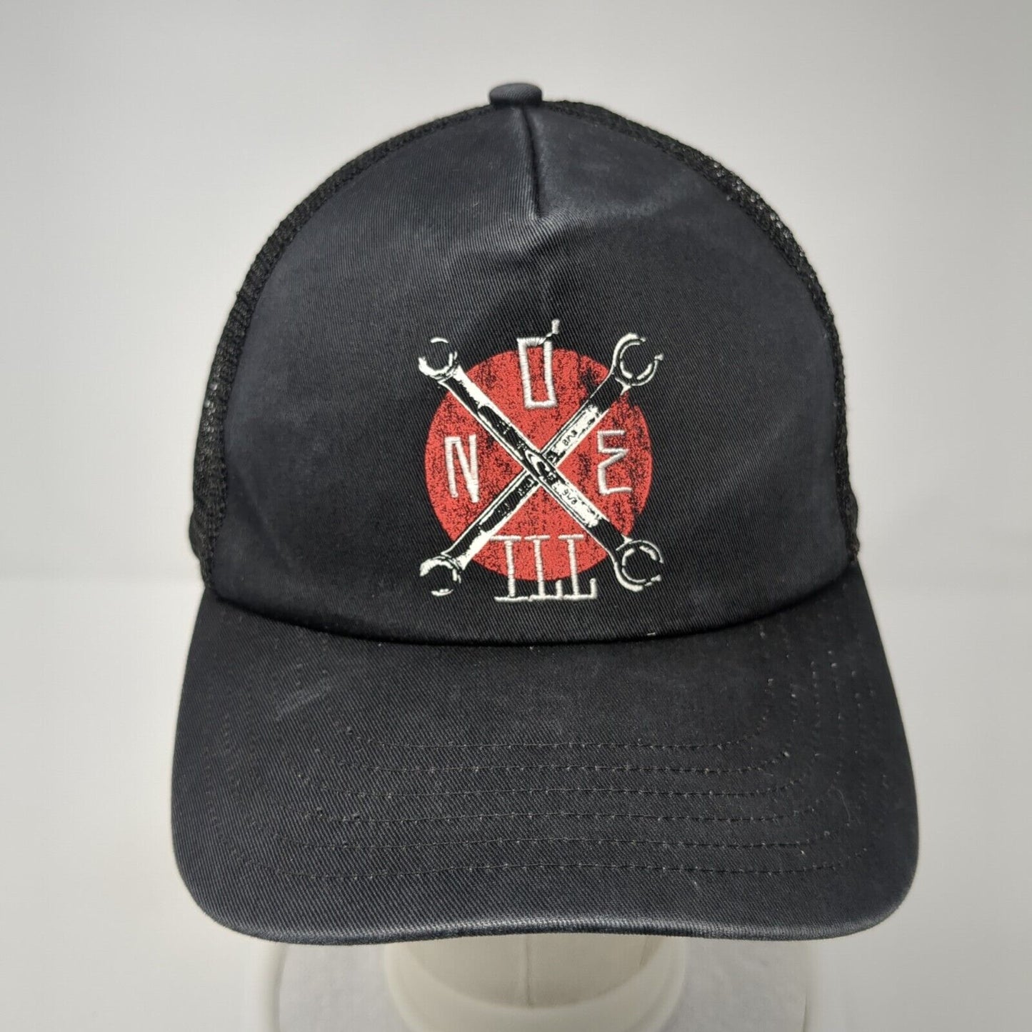 Cross Wrench Snapback Mesh Back Trucker Hat Black One Size Adjustable