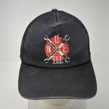 Cross Wrench Snapback Mesh Back Trucker Hat Black One Size Adjustable