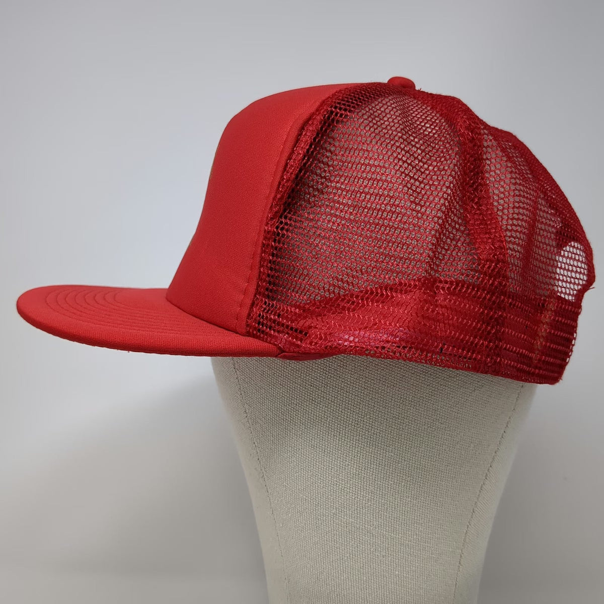 Otto Trucker Hat Red One Size Rawhide Cycles Mesh Snapback Foam Gold Glitter