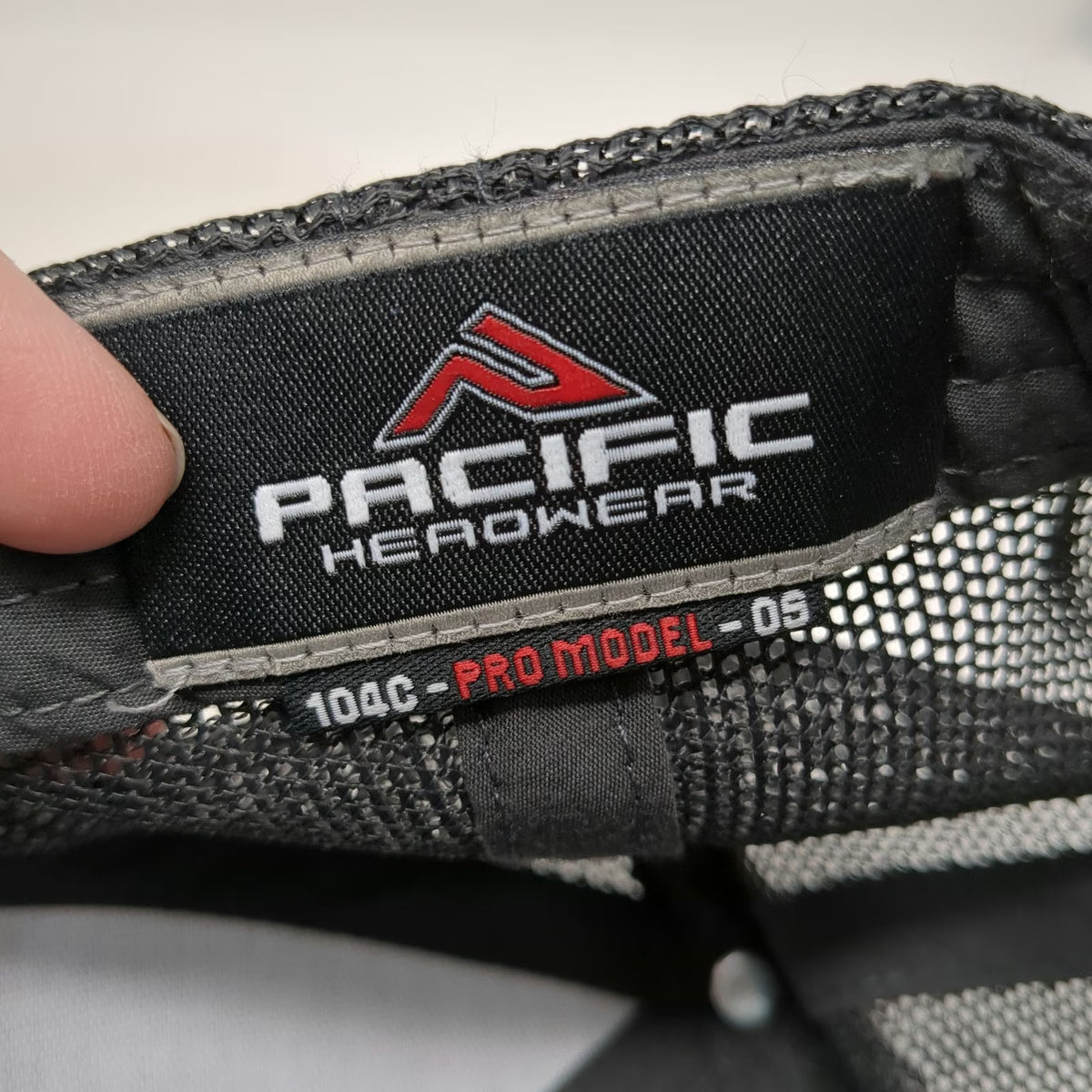 Pacific Headwear Trucker Hat Gray Black One Size Merrick Logo Mesh Snapback Cap