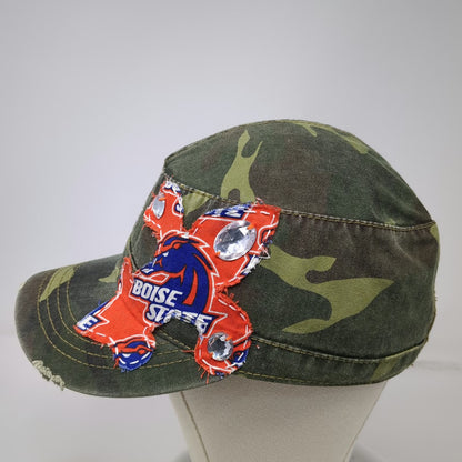 Boise State Broncos NCAA OTTO Army Cap Green Orange One Size Camo Rhinestone Hat