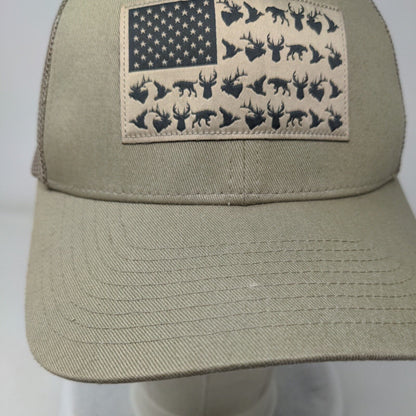 Columbia PHG Game Flag Fitted Mesh Back Trucker Hat Tan S/M 6 Panel