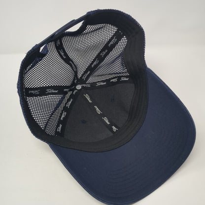 Titleist Snapback Mesh Back Trucker Hat Blue One Size Solid Sun Valley