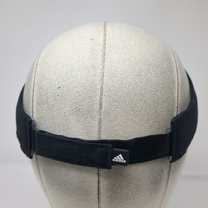 Adidas Visor Black One Size Embroidered Performance Logo Strapback Athletic Hat