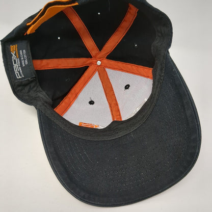 P90X3 Strapback Hat Black One Size Adjustable Embroidered 6 Panel Cotton