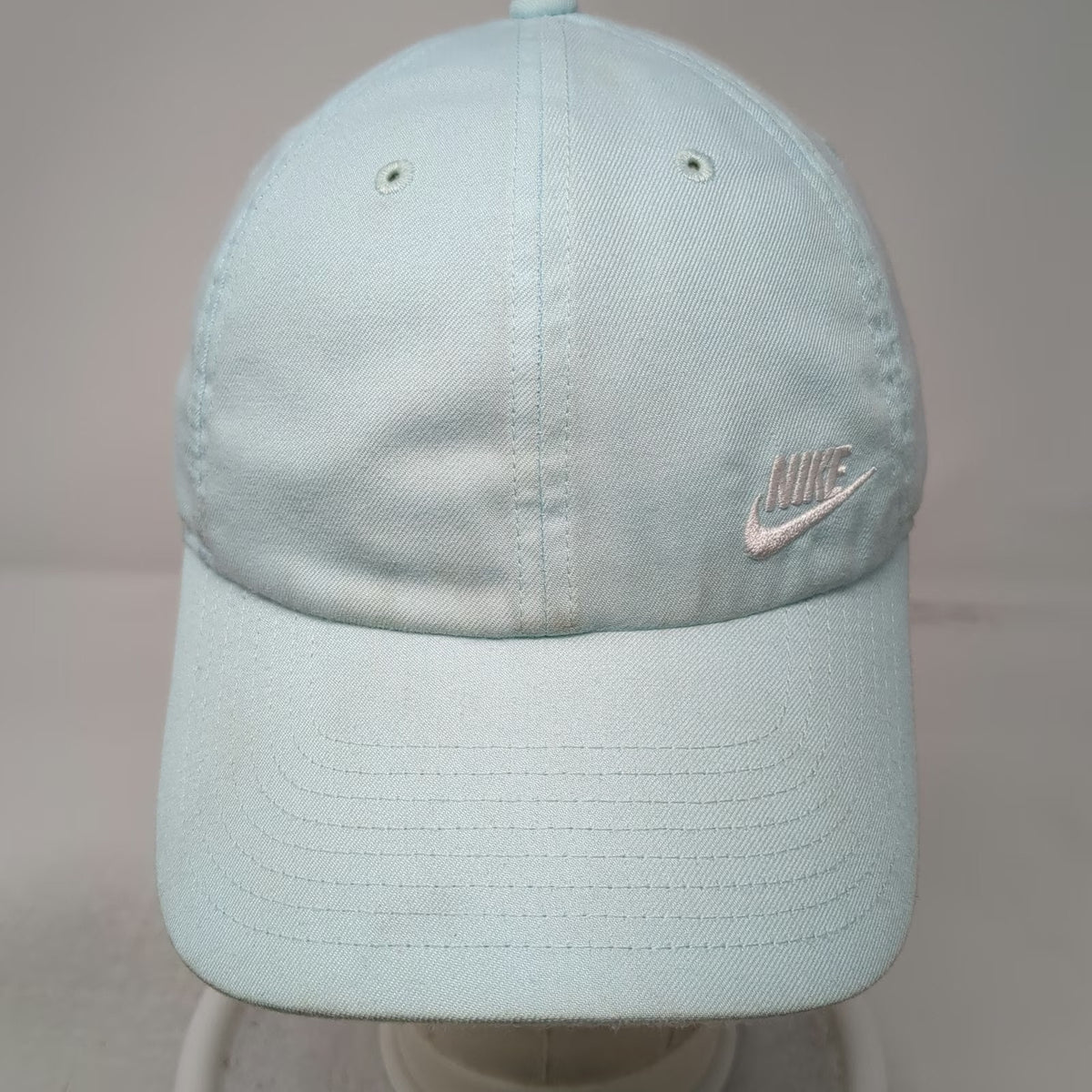 Nike Baseball Cap Blue One Size Heritage86 Adjustable Logo Polyester Hat