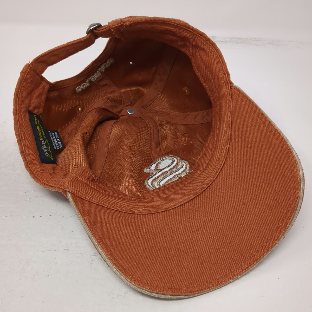 Triangle Sport Baseball Cap Brown One Size Faux Suede Steamboat Colorado hat