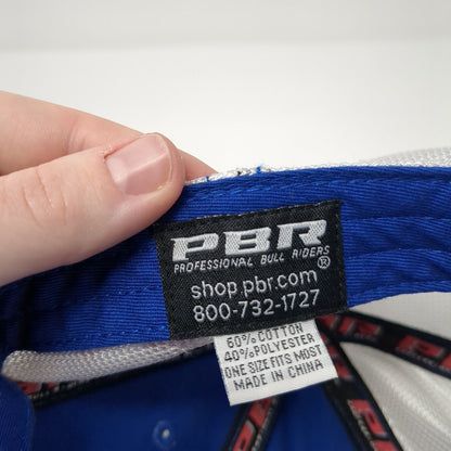 PBR World Finals Strapback Trucker Hat Blue One Size Mesh Back Ford