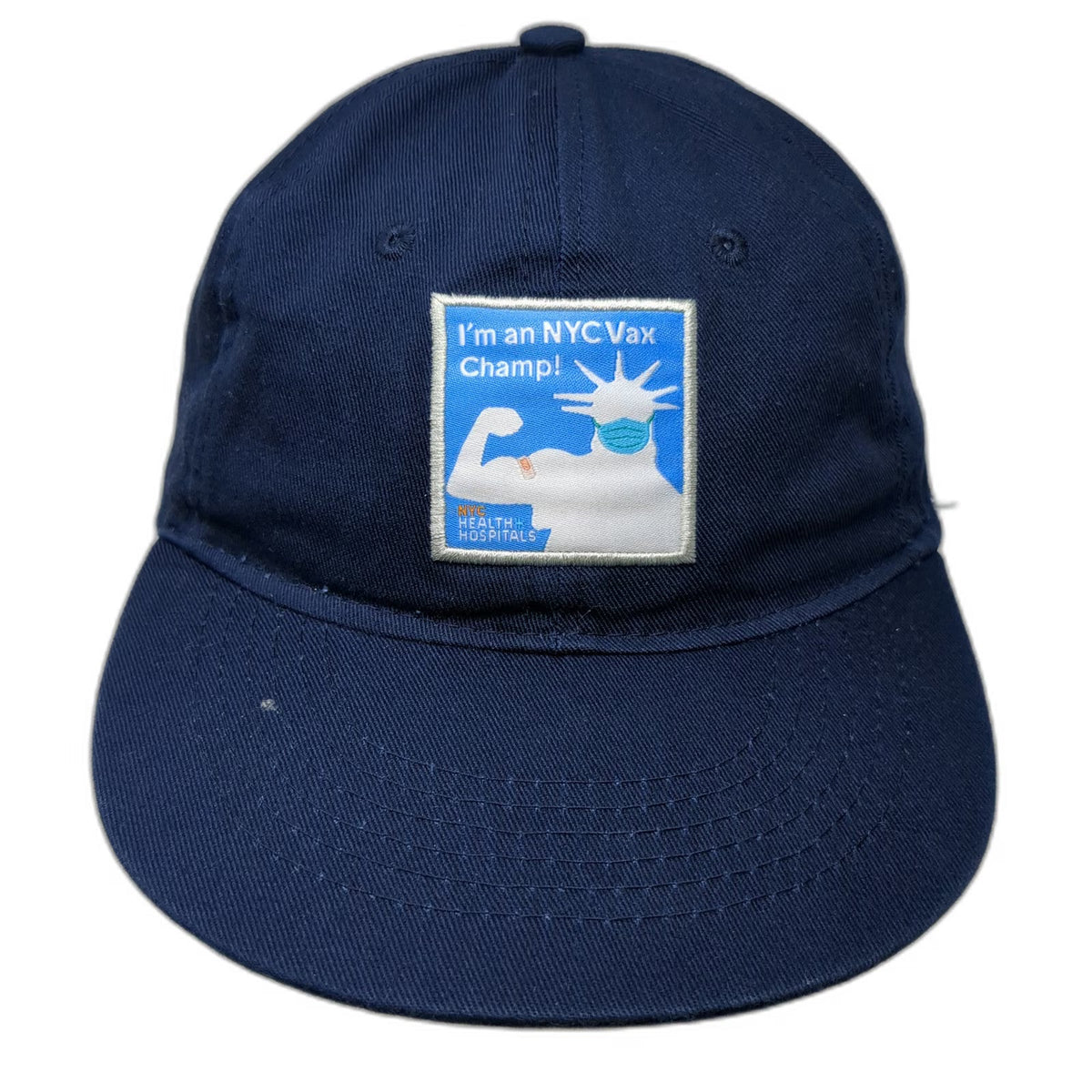 PFA Baseball Cap Blue One Size Strapback Hat NYC Health Hospitals NYCVax Statue
