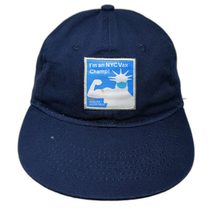 PFA Baseball Cap Blue One Size Strapback Hat NYC Health Hospitals NYCVax Statue