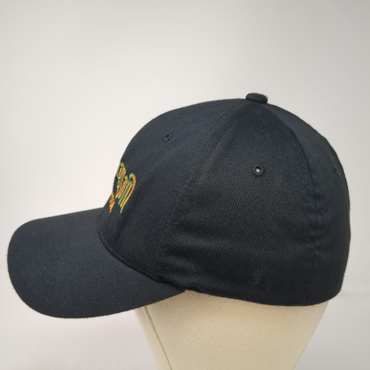Flexfit Baseball Cap Black M Orange Blossom Junction Embroidery Fitted Logo Hat