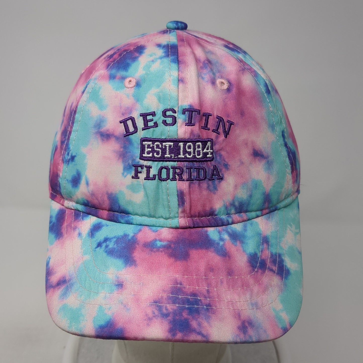 Destin Florida Strapback Hat Multicolor One Size Adjustable Tie Dye