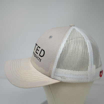 United Concrete Products Trucker Hat Beige One Size Mesh Snapback Structured