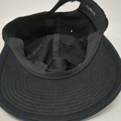 Adidas Baseball Cap Black One Size Tonal Logo Adjustable Slideback Sport Hat