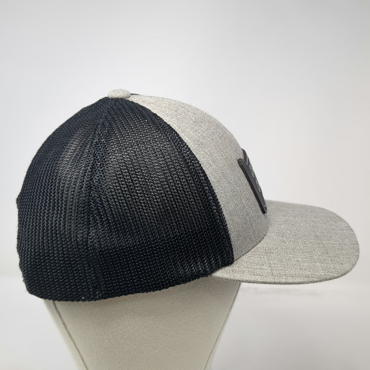 Branded Bills Trucker Hat Gray One Size Mesh Snapback Corner Club Patch Logo