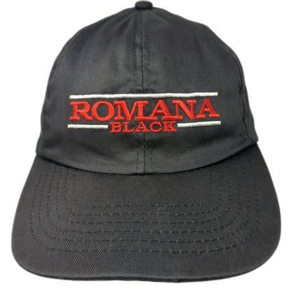 Romana Black Snapback Hat One Size BVCA Embroidered Business Logo Work Cap