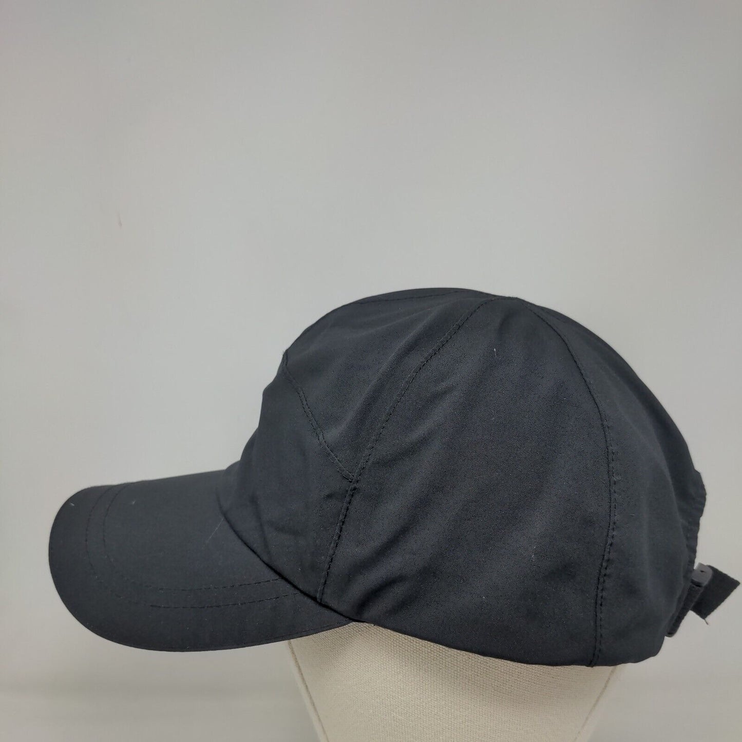 Unbranded Strapback Hat Black One Size Adjustable 6 Panel Blank Polyester