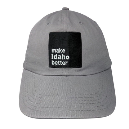 Make Idaho Better Slideback Hat Gray One Size Adjustable Embroidered