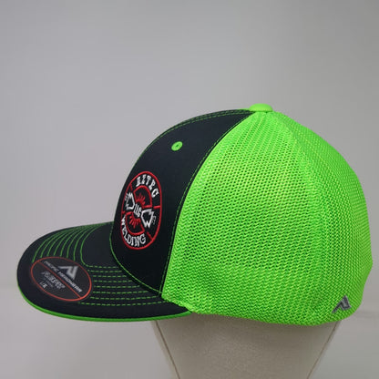 Pacific Headwear Baseball Cap Blue Green Red 8 Aztec Welding Mesh Flexfit Hat